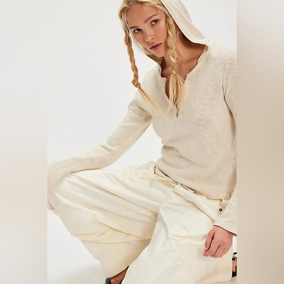 Free People Tops - NWT! Free People We The Free Speed Drive Hooded Long Sleeve Sz Medium